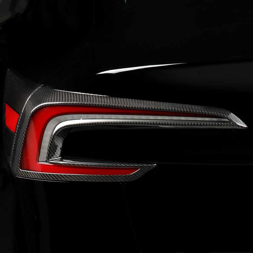 Tesla Model 3 Highland Carbon Fiber Tail Light Accents 2024+ - Sporty Rear Styling Upgrade for Enhanced Night Visibility & Premium Look (Perfect for Car Enthusiasts & Performance Modifications)