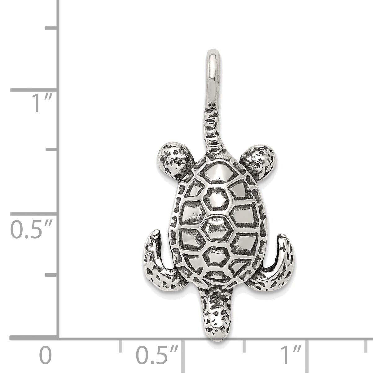 Bonyak Jewelry Sterling Silver Sea Turtle Pendant - Handcrafted Vintage Style Necklace for Women | Perfect for Beach Vacations, Boho Fashion & Nature Lovers