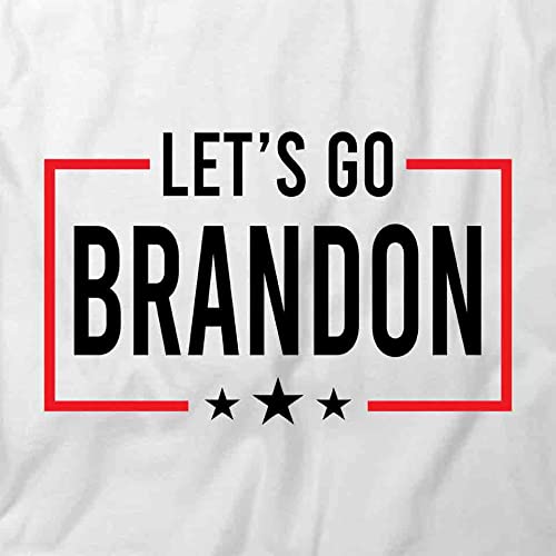Let's Go Brandon T-Shirt - Funny Political Graphic Tee for Trump Supporters | Printed White Cotton T-Shirt with Slogan | Great for Rallies, Protests & Conservative Events