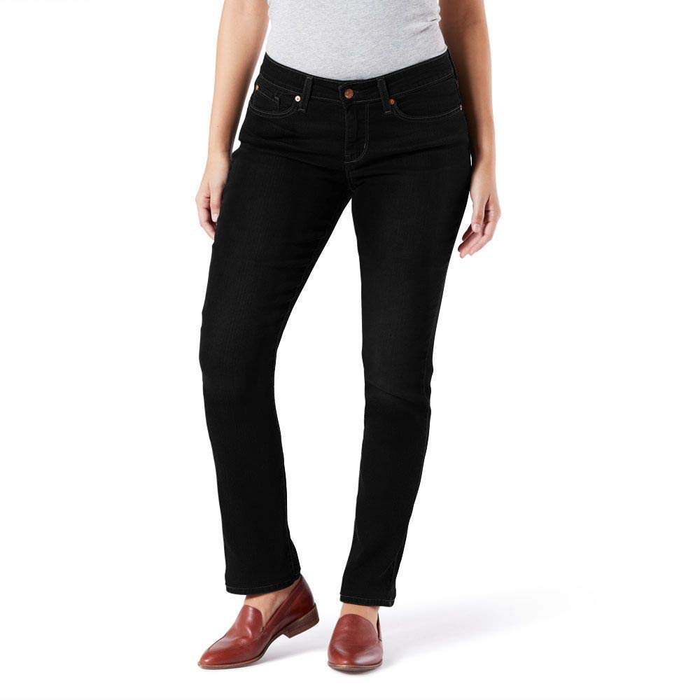 Signature by Levi Strauss & Co. Gold Label Women's Modern Straight Jeans - Classic Comfort Stretch Denim Pants for Casual Wear & Everyday Outfits