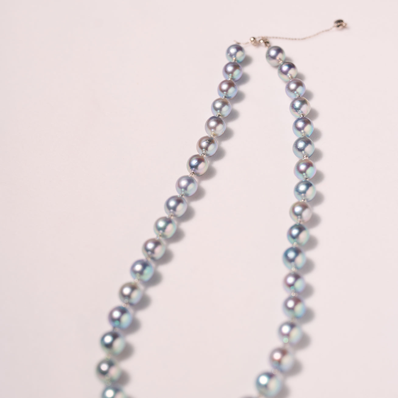 18K Gold Akoya Pearl Necklace - Silver Blue Lustre, Elegant Jewelry Gift for Women, Perfect for Weddings, Parties & Special Occasions
