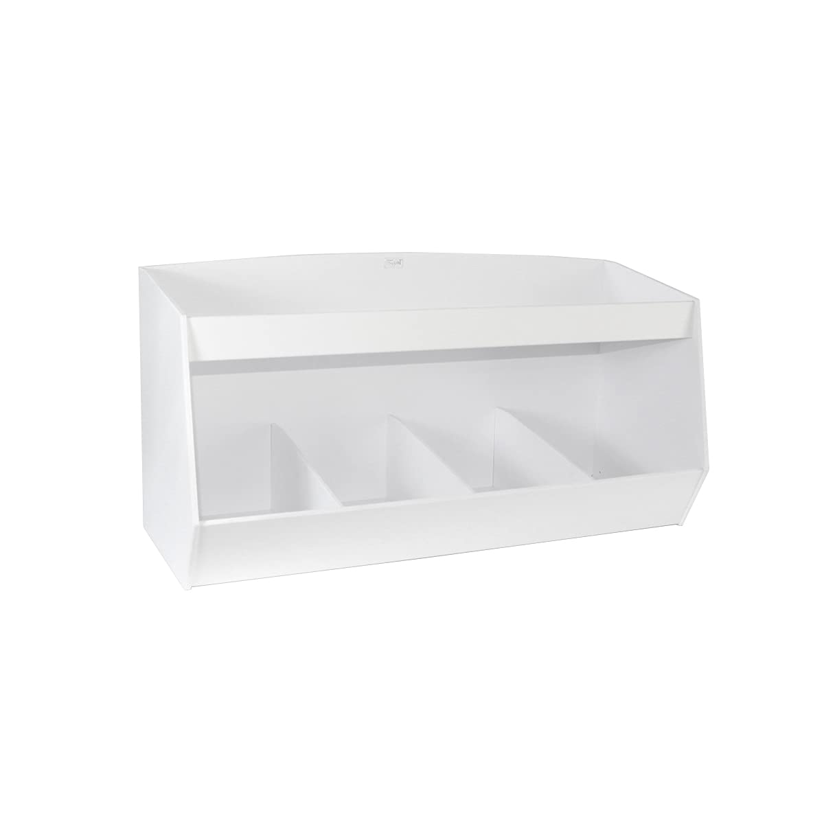 TrippNT 4-Bin Lab Storage Shelf - Durable Plastic Organizer for Science Labs, Classrooms & Home Use - Perfect for Storing Chemicals, Tools & Supplies