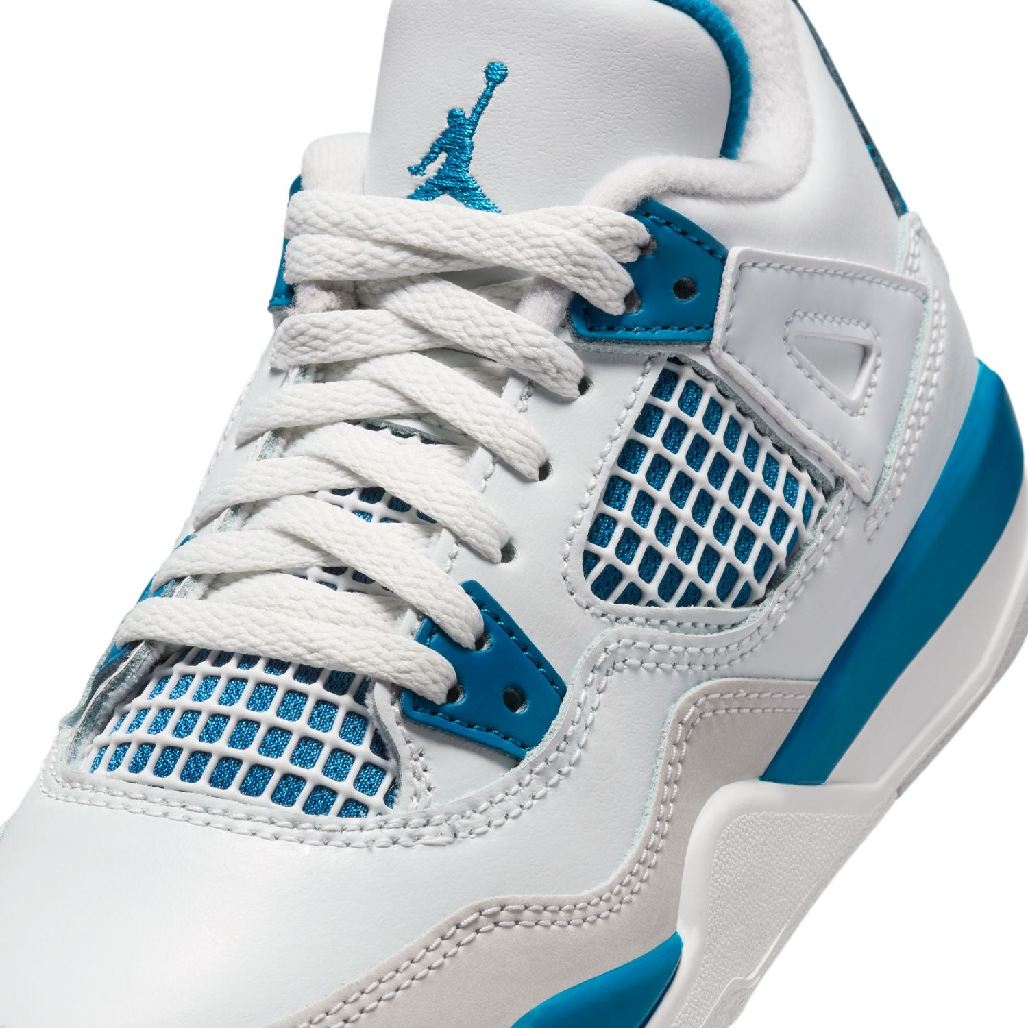 Air Jordan 4 Retro 'Military Blue' Sneakers for Kids - Stylish Basketball Shoes for Boys & Girls - Perfect for School, Sports, and Casual Wear