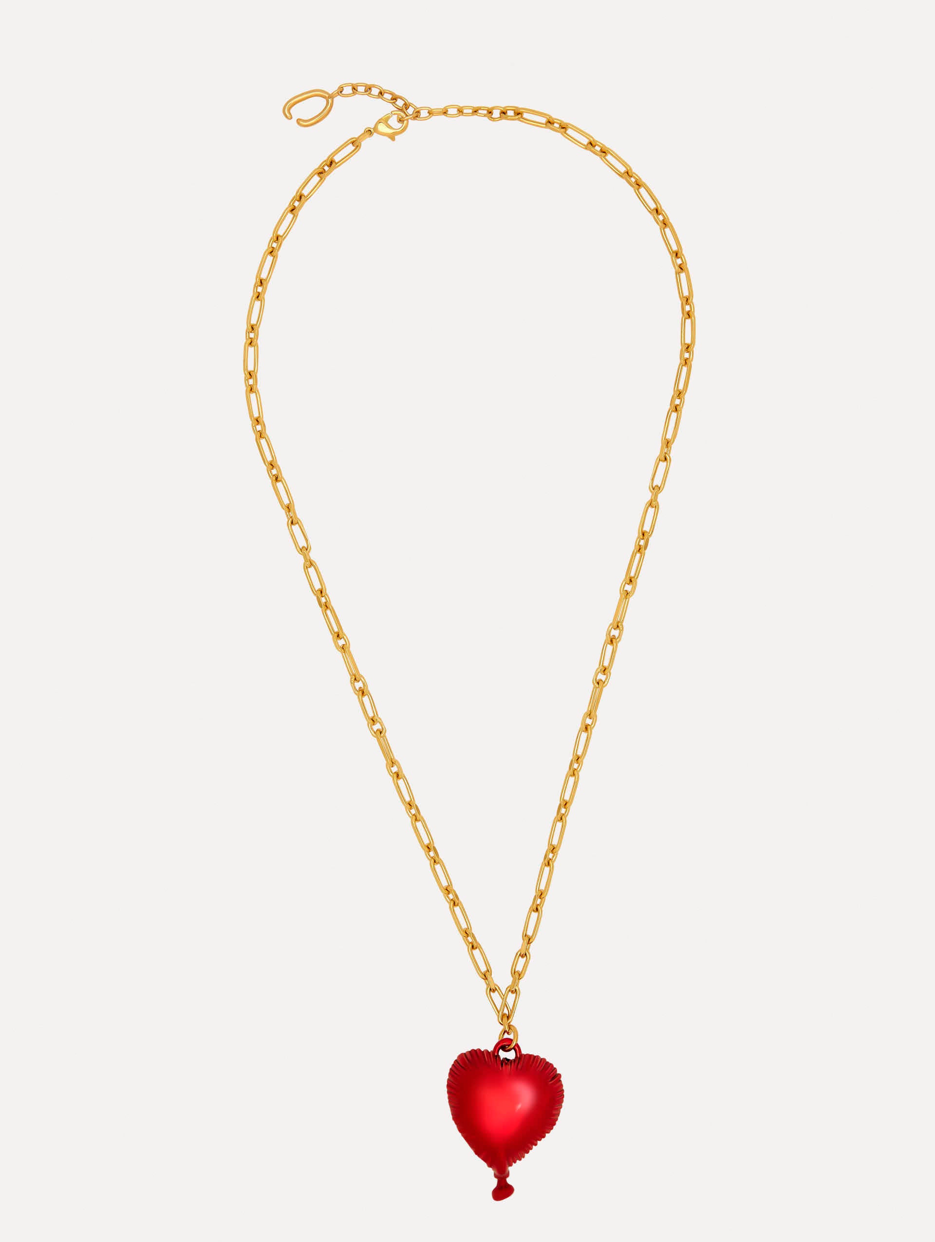 Heart Balloon Pendant Necklace - 14K Gold Plated Romantic Jewelry Gift for Women, Valentine's Day, Anniversary & Birthday - Perfect for Date Night, Proposal & Special Occasions