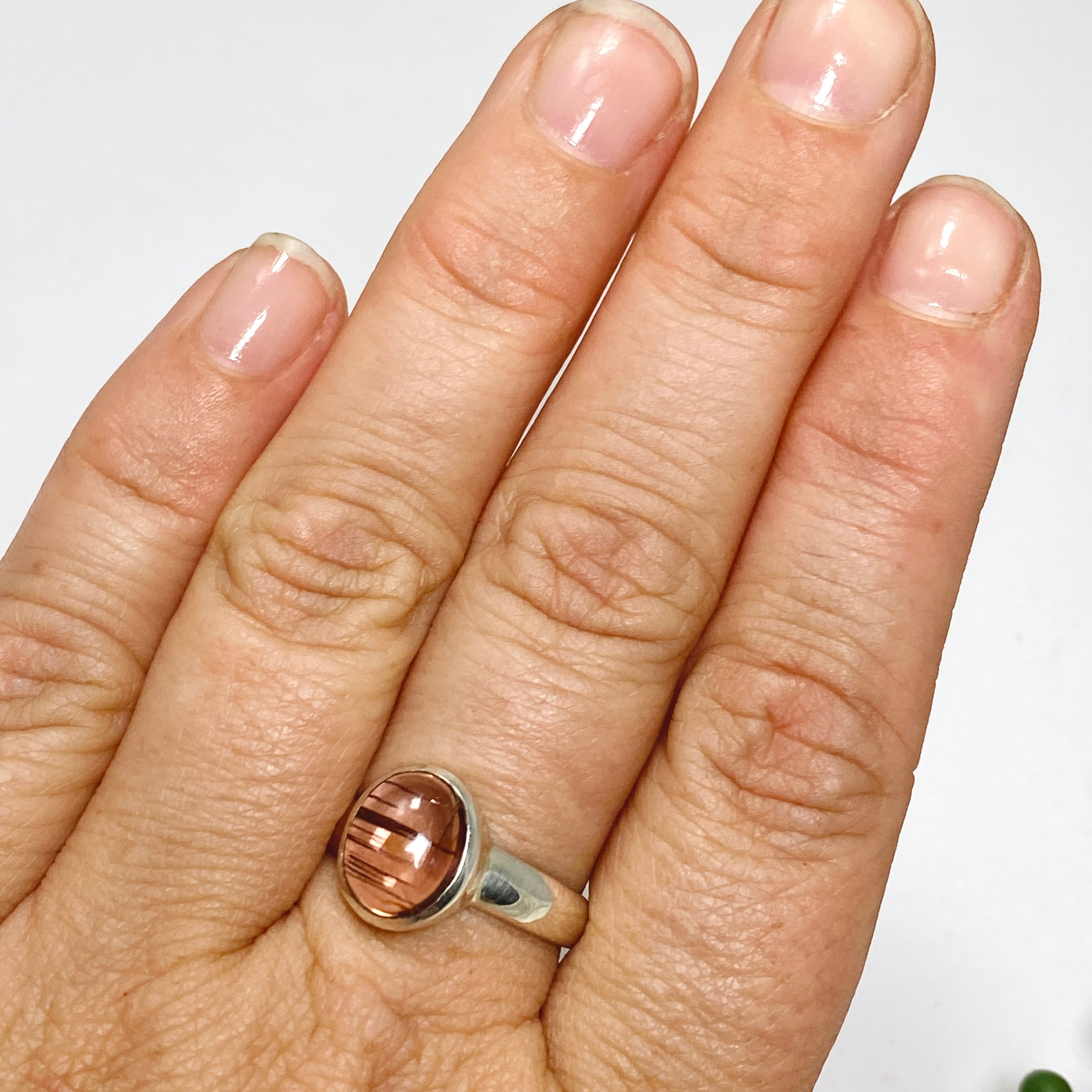 Pink Tourmaline Oval Cabochon Ring - Size 8 - Sterling Silver Women's Jewelry - Perfect for Valentine's Day Gifts & Anniversary Presents