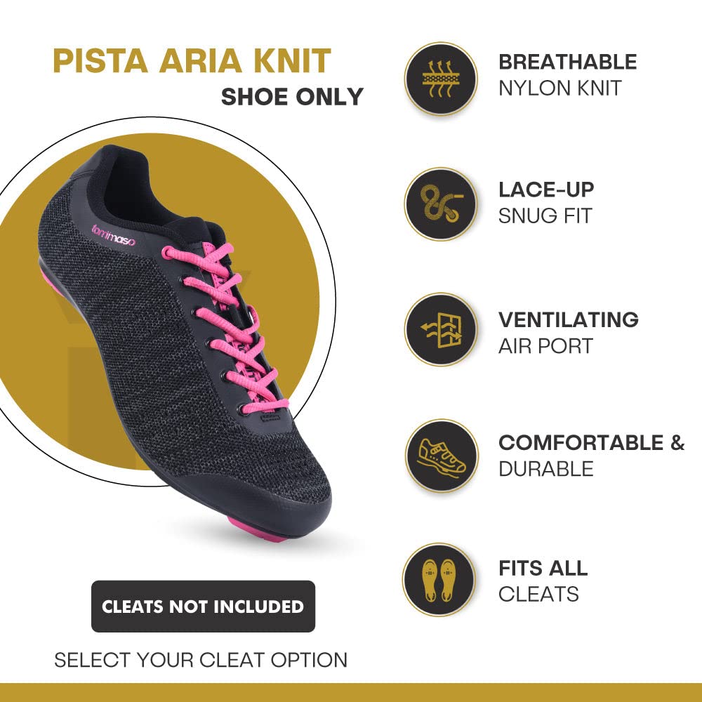 Tommaso Pista Women's Indoor Cycling Shoes - SPD & Delta Cleat Compatible for Peloton & Spin Bikes - Lightweight & Breathable for Gym & Home Workouts