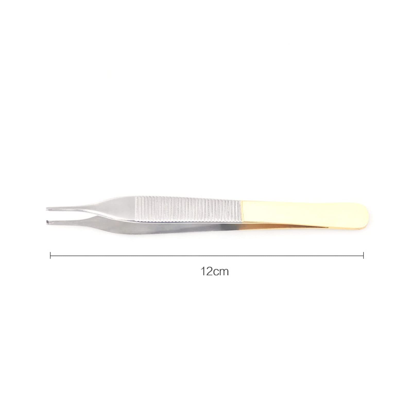 Professional Stainless Steel Hair Removal Tweezers for Eyebrow Shaping, Eyelash Extensions & Plastic Surgery - 12cm Precision Beauty Tool with Teeth & Hooks - Perfect for Salon, Home Use & Medical Procedures