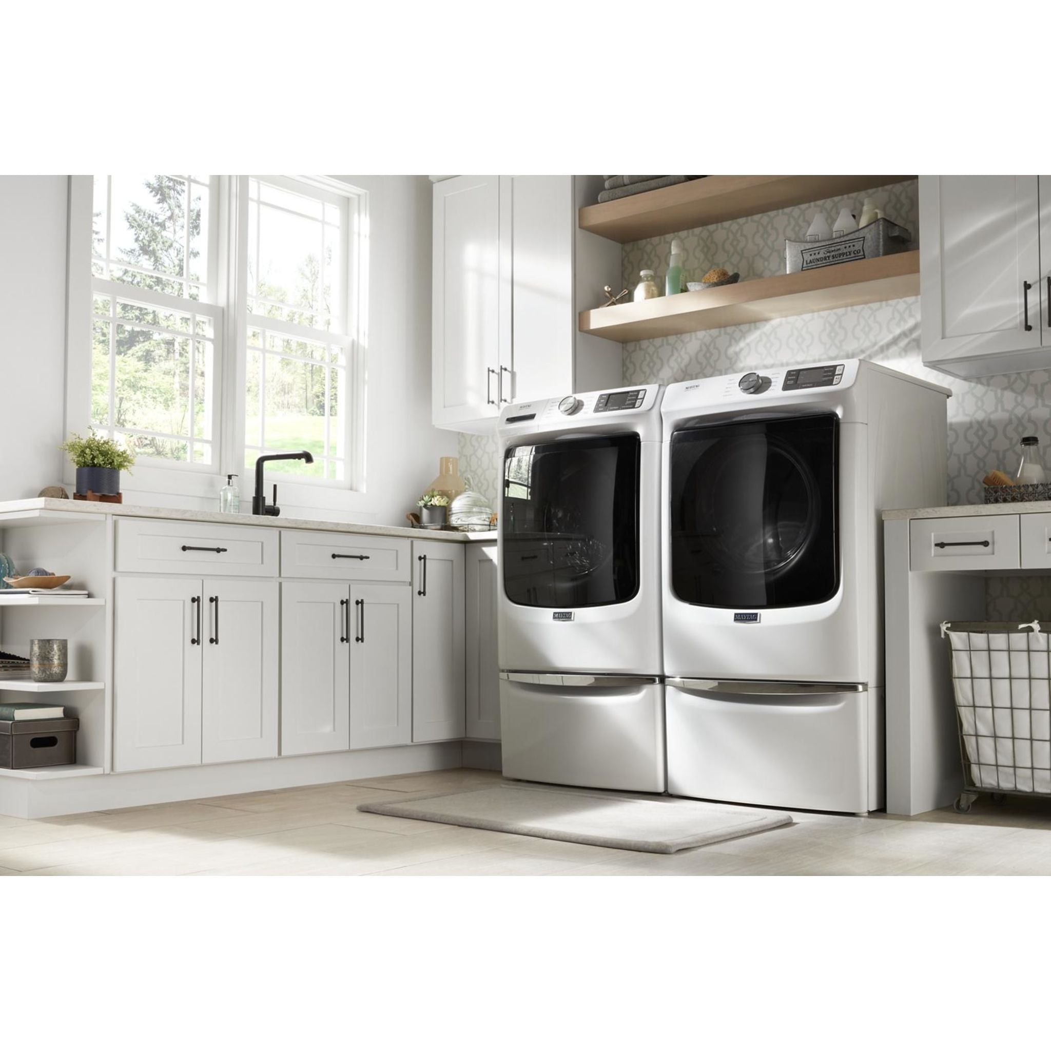 Maytag YMED5630HW 7.0 Cu. Ft. Electric Dryer - White | Energy Efficient, Large Capacity Laundry Appliance for Home & Apartment Use