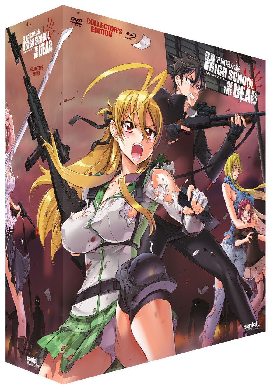 High School of the Dead Collector's Edition DVD & Blu-ray Box Set - Perfect for Anime Fans & Horror Enthusiasts