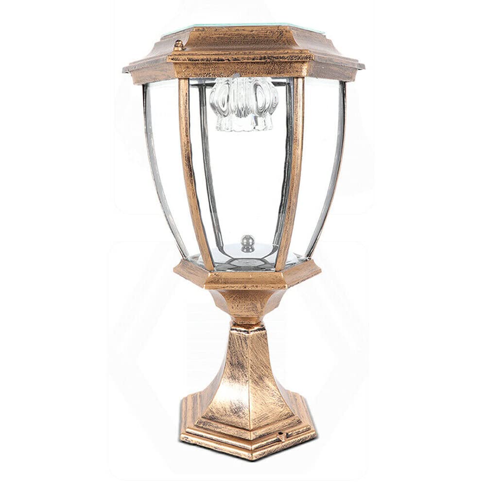LYNICESHOP Bronze Outdoor Solar Post Lights - Waterproof LED Landscape Lighting, Energy Saving Solar Lantern for Fence, Deck, Patio & Garden - Perfect for Pathway Illumination & Backyard Decor (Bronze)