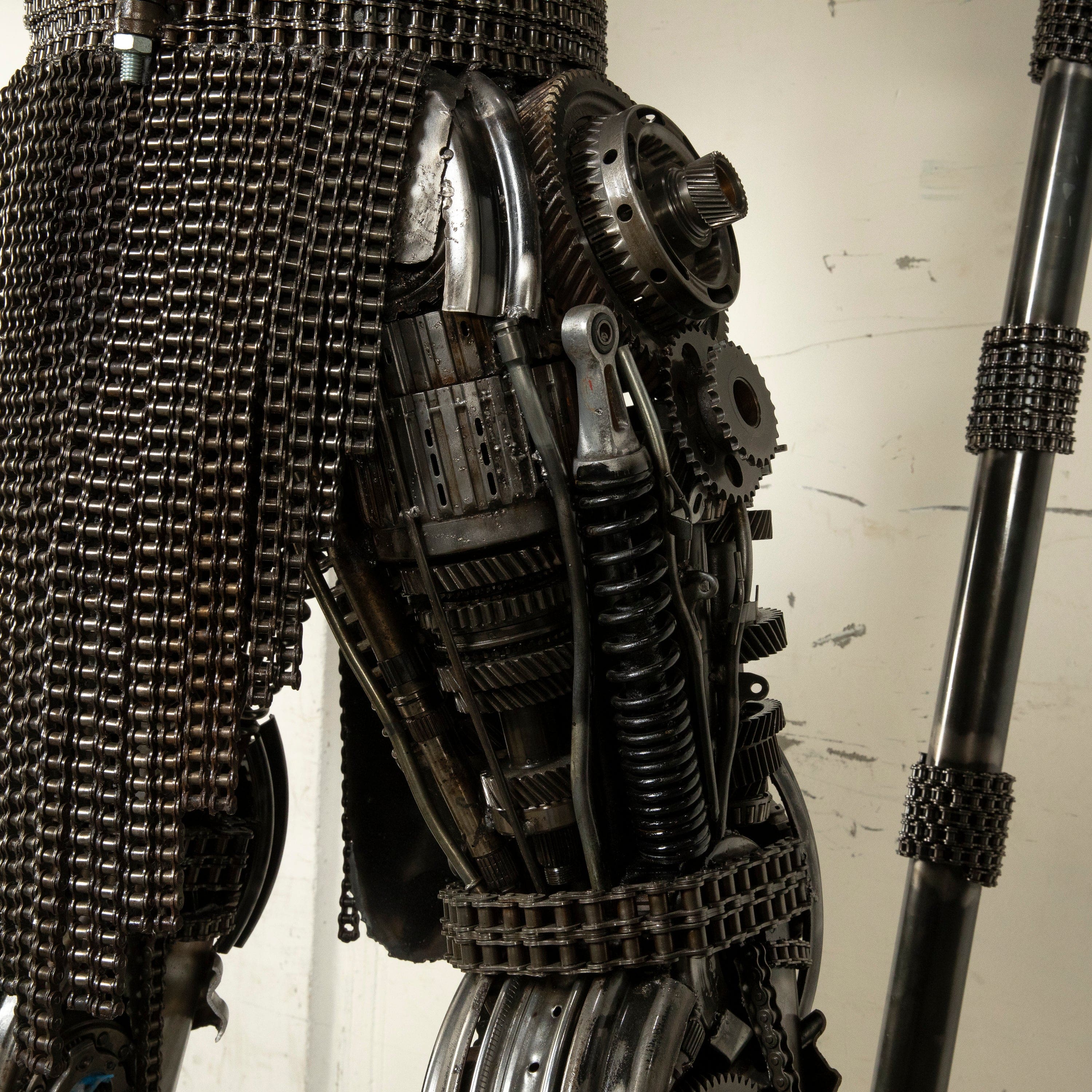 91 Predator Inspired Recycled Metal Wall Art Sculpture - Unique Home Decor for Living Room, Office & Man Cave