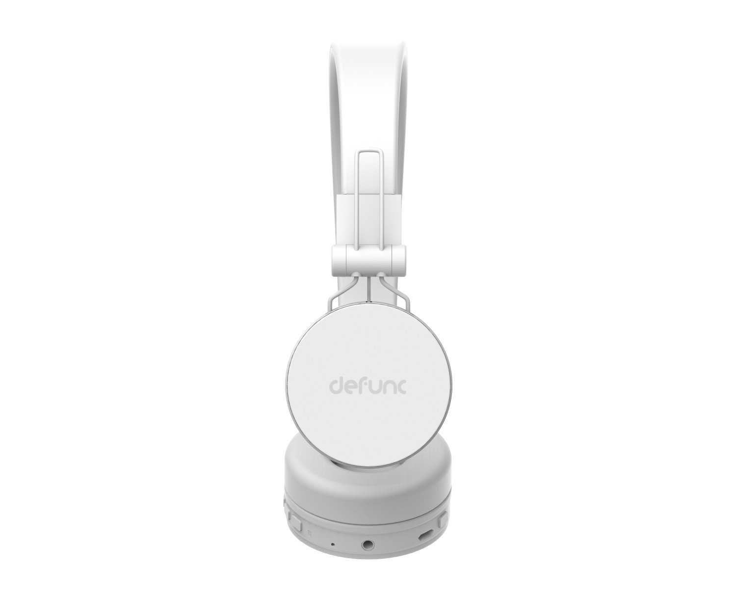 Defunc GO Foldable Wireless Bluetooth Headphones - Lightweight Over-Ear Headset with Built-in Mic for Travel, Workout & Commuting (White) - Perfect for Airplane, Gym & Daily Use