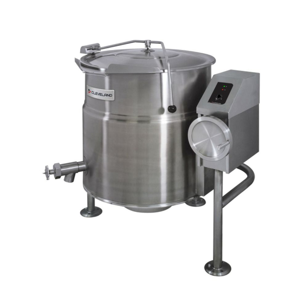 Cleveland KEL100T 100 Gallon Commercial Tilting Steam Jacketed Kettle - Electric 2/3 HP for Restaurant, Catering & Food Production - Perfect for Large Batch Cooking, Soups, Sauces & More