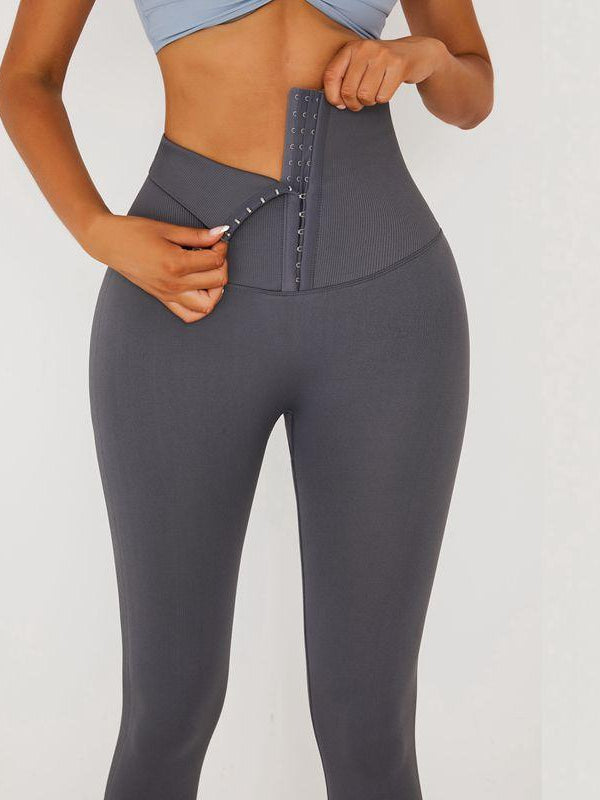 ZASUWA Women's High Waist Yoga Leggings with Velvet Padded Hip Support - Tummy Control Workout Pants for Yoga, Gym, Running & Daily Wear