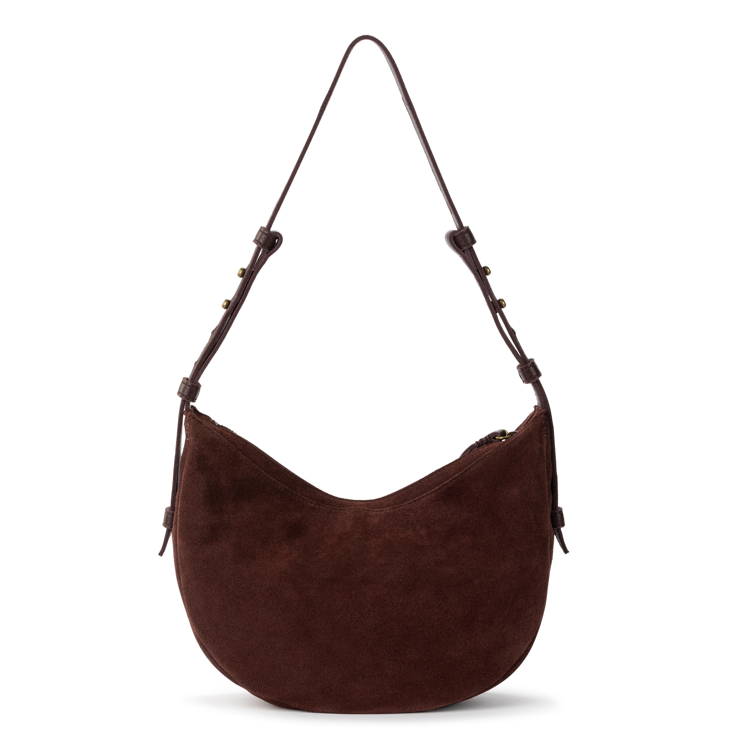 Premium Tess Shoulder Bag - Genuine Leather & Mahogany Suede Crossbody Purse for Women | Perfect for Work, Travel & Everyday Use