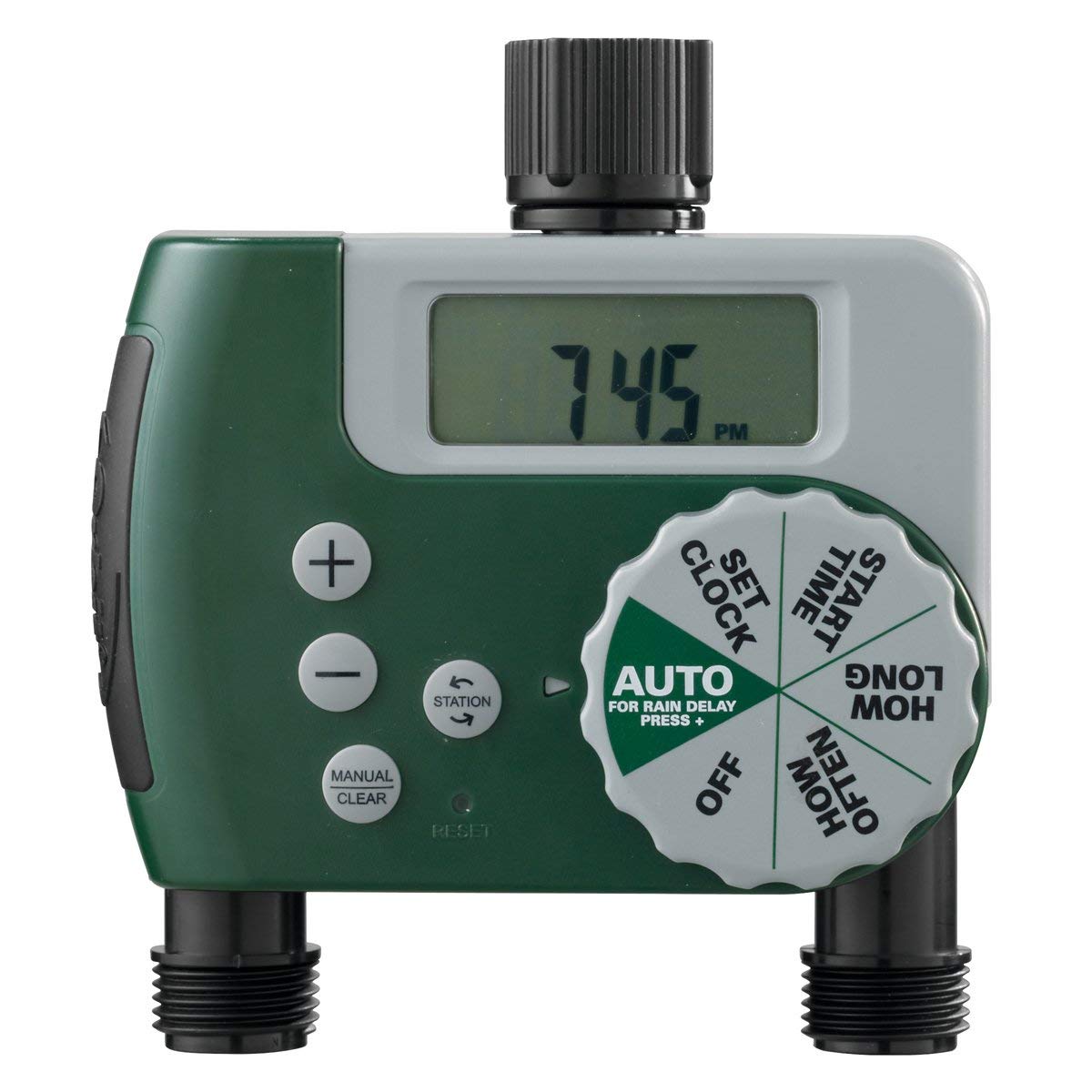 Smart Water Timer for Garden Hose - 2 Outlet Programmable Faucet Timer (2-Pack) - Automatic Irrigation System for Lawn, Plants & Outdoor Watering