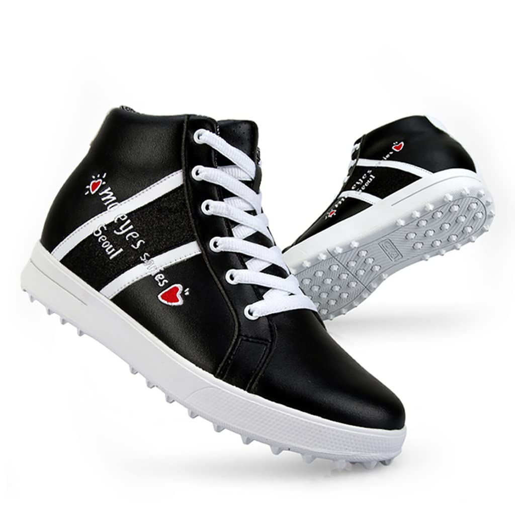 BHB Women's Waterproof Spikeless Glitter Golf Shoes – Comfortable High Heel Golf Shoes for Women & Girls | Perfect for Golfing, Casual Wear & Outdoor Activities