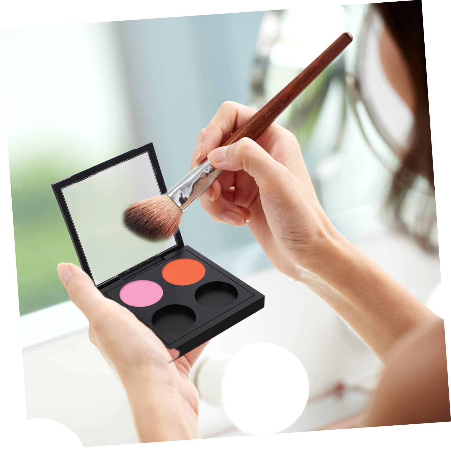 5pcs Empty Magnetic Eyeshadow Palette with Transparent Cover - Refillable Makeup Storage Case for Eyeshadow, Blush, Highlighter - Perfect for Travel, Professional Makeup Artists & DIY Cosmetics