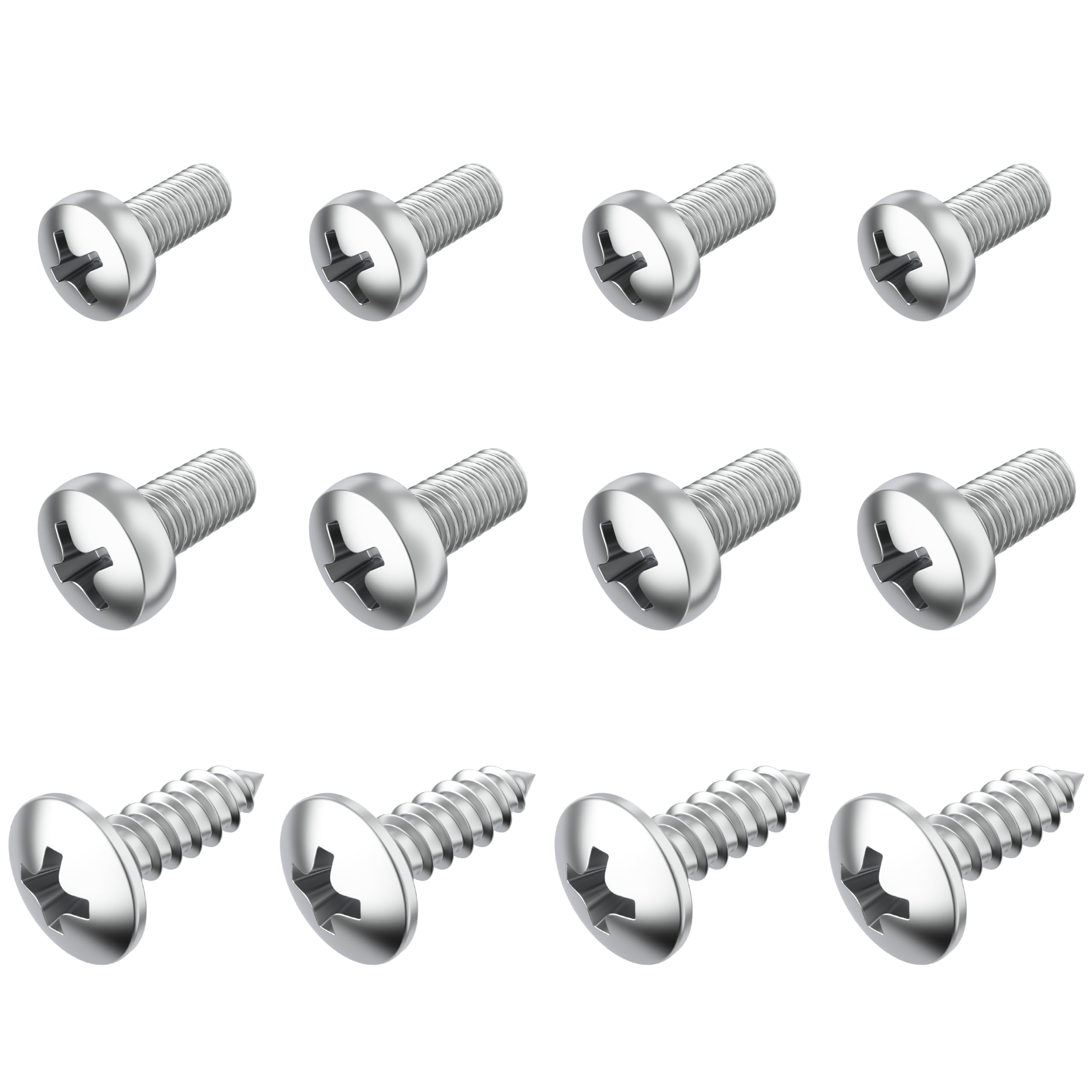 Premium Stainless Steel License Plate Screws Kit - Rust Proof Front & Rear Screws for License Plates, Frames, Covers - Compatible with Toyota, Lexus, Scion - Perfect for Car Registration & Vehicle Customization