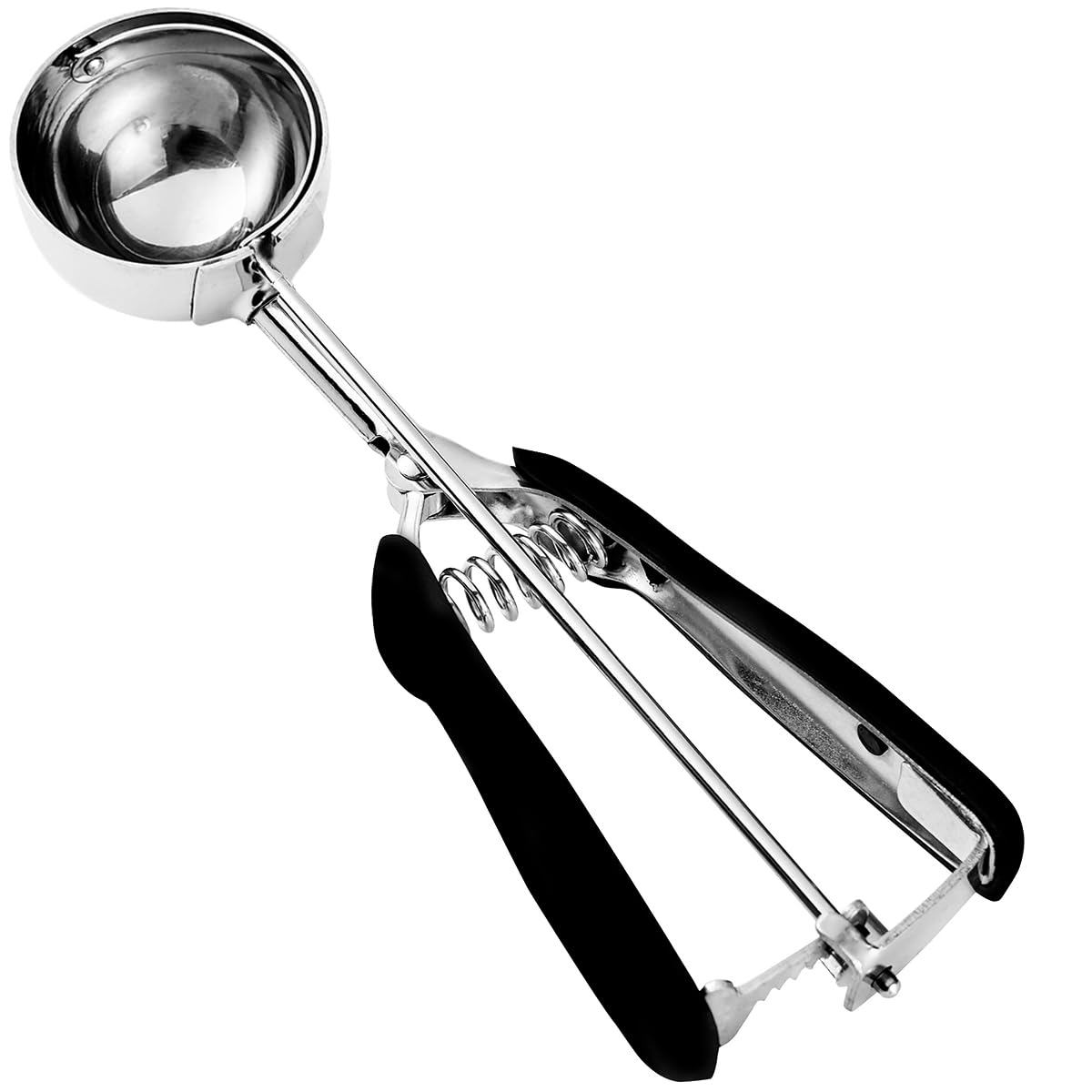 4 Tbsp Cookie Scoop - #16 Stainless Steel Cookie Dough Scoop with Spring-Loaded Mechanism (60ml/2oz) - Perfect for Baking Cookies, Muffins, Cupcakes & Ice Cream - Ergonomic Non-Slip Grip for Comfortable Use in Home Kitchens & Bakeries