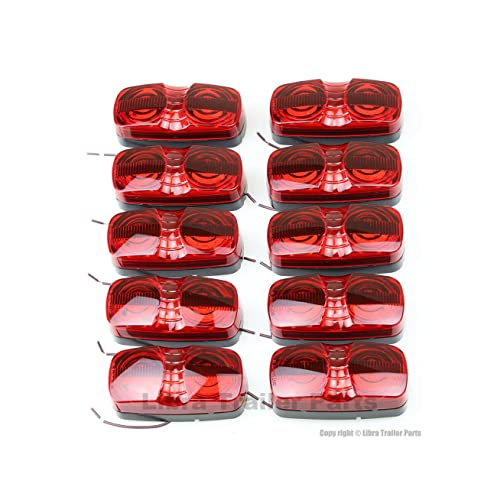 Red 2x4 LED Trailer Lights - SMD Marker Lights for RVs & Trucks - Durable & Bright