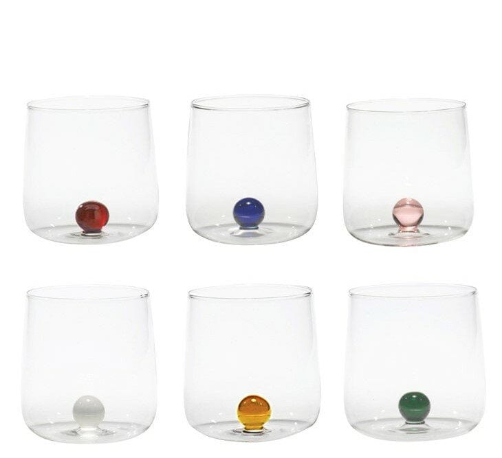 Premium Bilia Glass Tumblers Set of 6 - 12oz Clear Drinking Cups for Juice, Iced Coffee & Cocktails - Durable Reusable Glasses for Home, Bar, Restaurant & Party Use