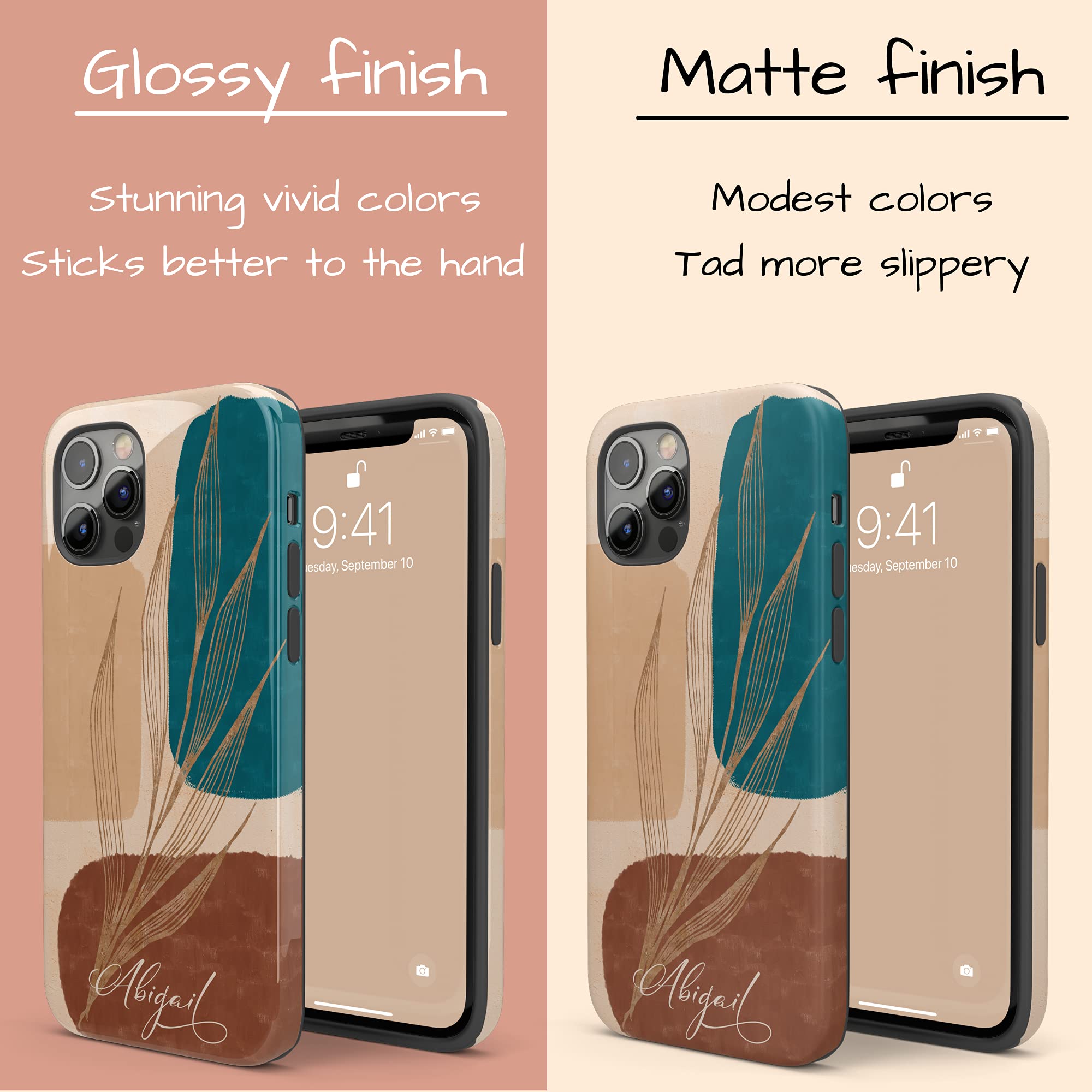Custom Modern Abstract Phone Case - Personalized Name Design for iPhone 16 Plus/15 Pro Max/14/13 Mini/12/11/X/XS Max/XR/7/8 - Trendy Pink Protective Cover - Perfect for Everyday Use, Gifts & Fashion Accessories