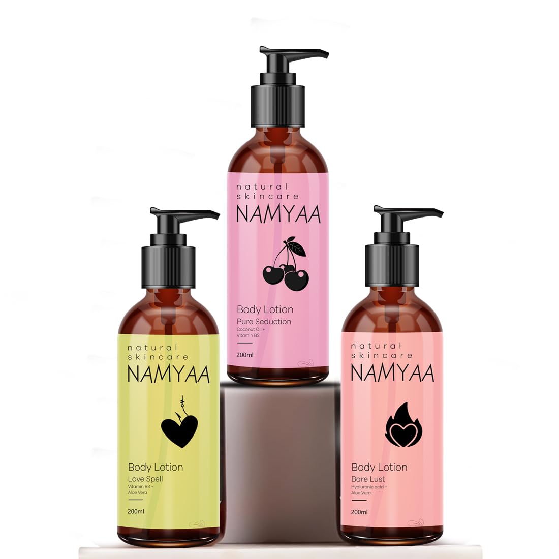 **Namyaa Nourishing Body Lotion with Aloe Vera & Coconut Oil – Long-Lasting Hydration for Dry Skin, Ultra Soft & Glowing Skin – Natural Ingredients, Fragrant – Pack of 3 (Perfect for Daily Moisturizing & Spa-Like Self-Care)**