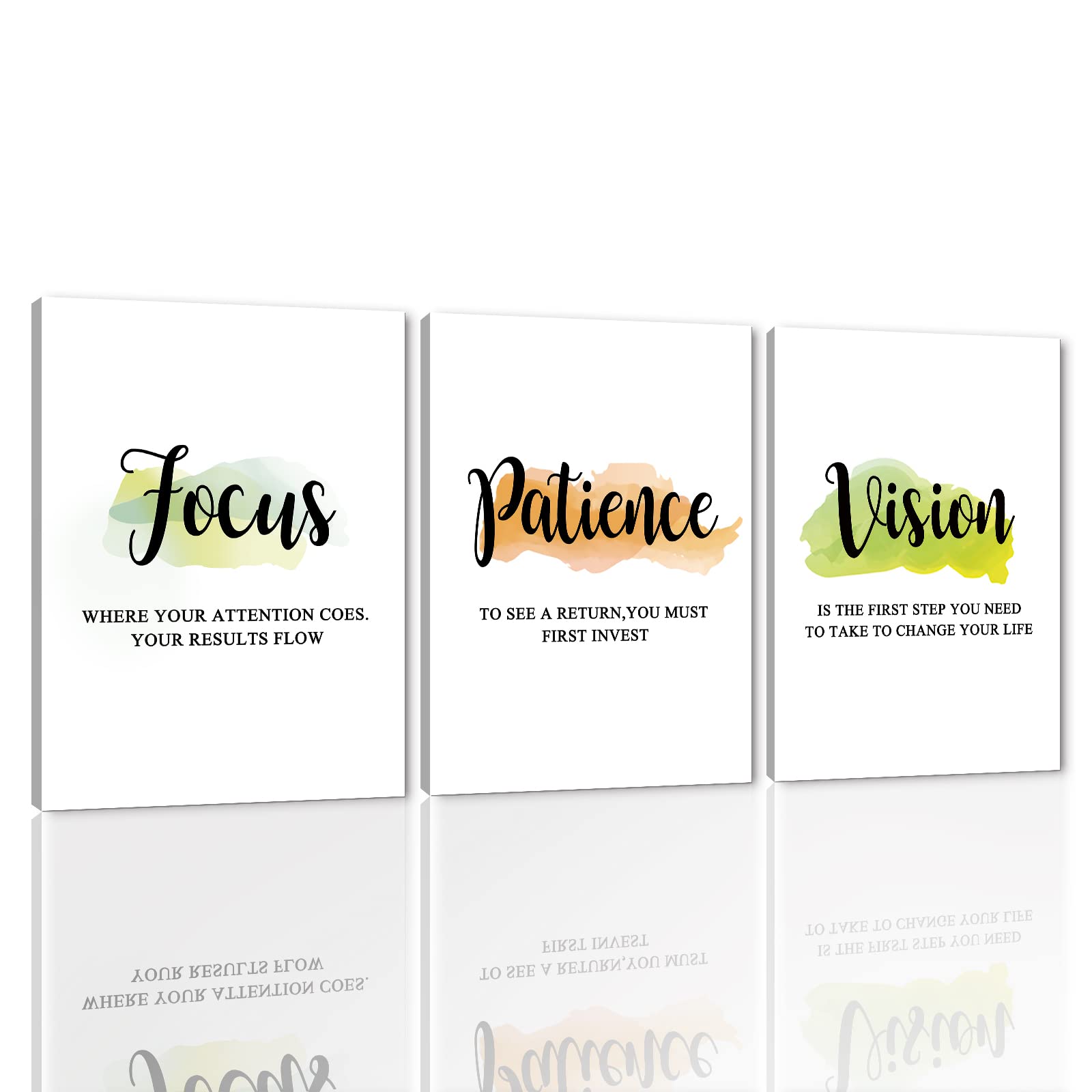 Extra Large 3 Piece Inspirational Wall Art Set - 24