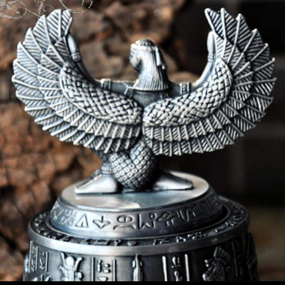 Classical European Isis Goddess Revolving Music Box - Handcrafted Sculpture Bust for Home Decor, Birthday, Valentine's Day, Christmas & New Year Gifts - Perfect for Collectors & Mythology Lovers