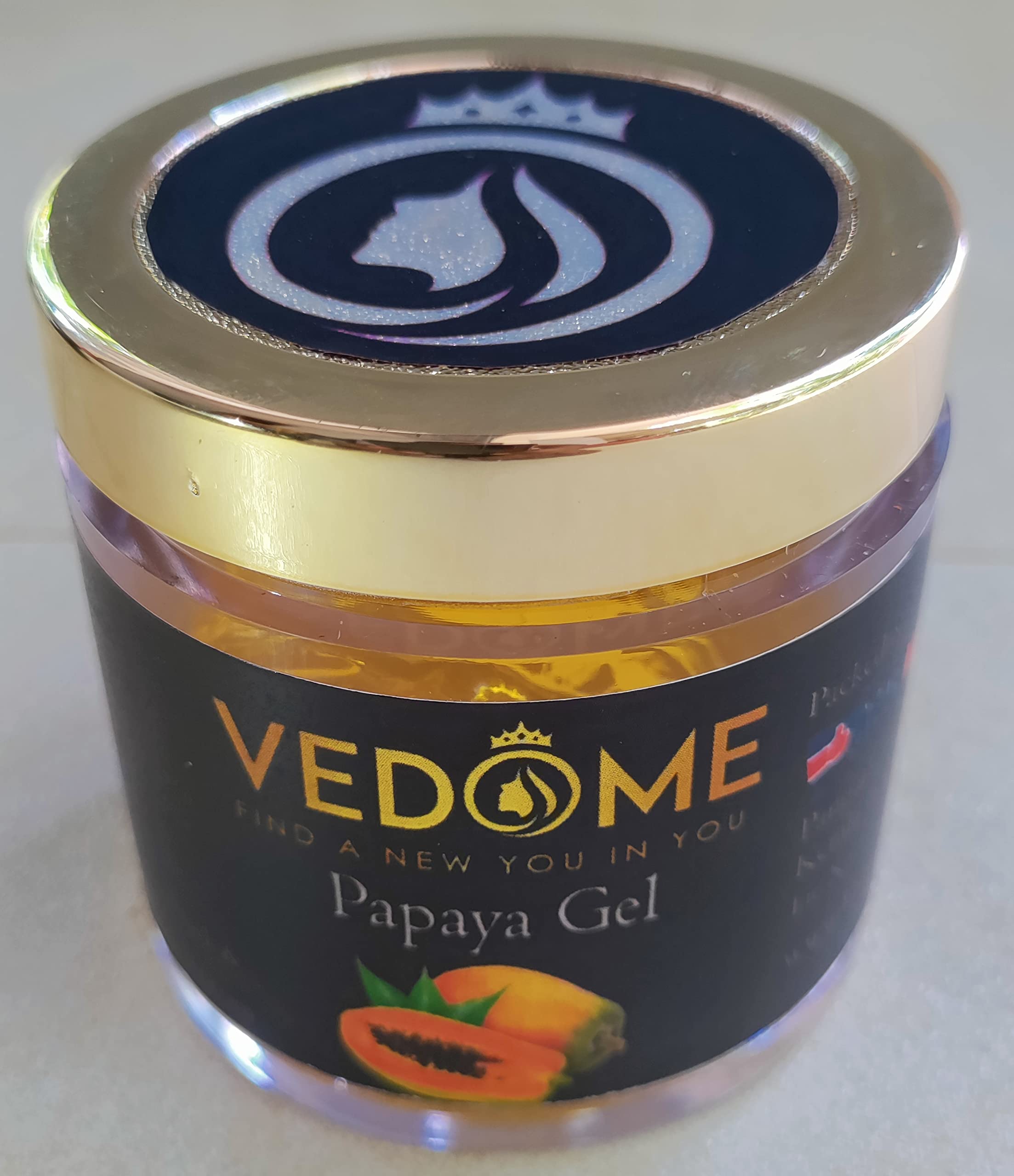 VEDOME Pure Natural Papaya Skin Gel with Vitamin C - Anti Pigmentation & Brightening Face Gel (150g) for Dark Spots, Acne Scars & Uneven Skin Tone | Best for Daily Skincare Routine & Night Treatment