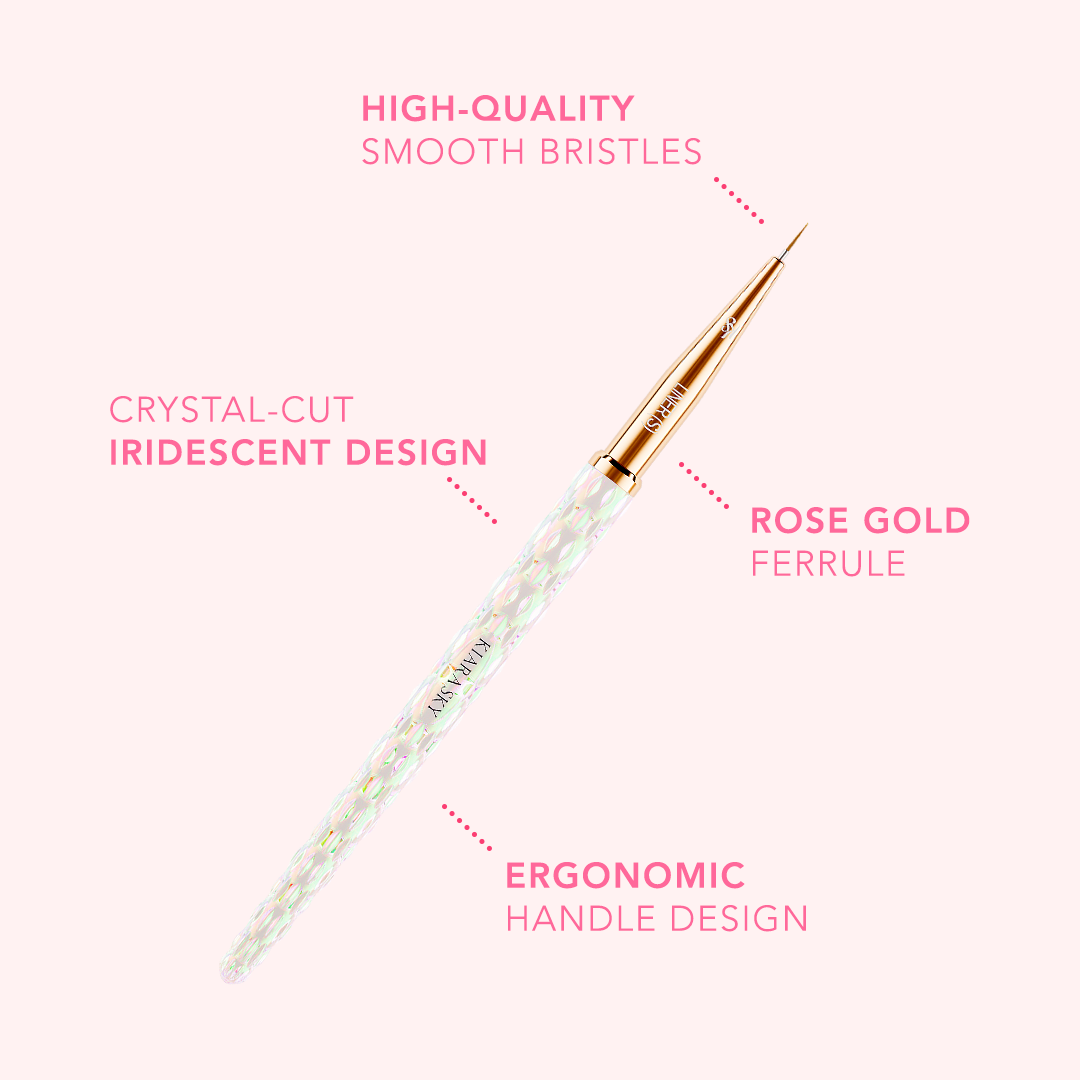 Professional Nail Art Brush Set - Fine Tip S Liner for Precise Detailing | Perfect for Acrylic, Gel & Nail Art Designs | Salon & Home Use