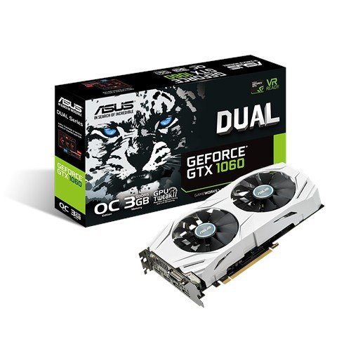 ASUS GeForce GTX 1060 3GB GDDR5 Dual-Fan VR Ready Graphics Card (Renewed) - Perfect for 1080p Gaming, Video Editing & VR Experiences