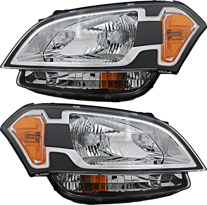 Kia Soul Headlight Assembly Replacement - Driver & Passenger Side Compatible with 2010-2011 Models | Perfect for Night Driving & Auto Repair