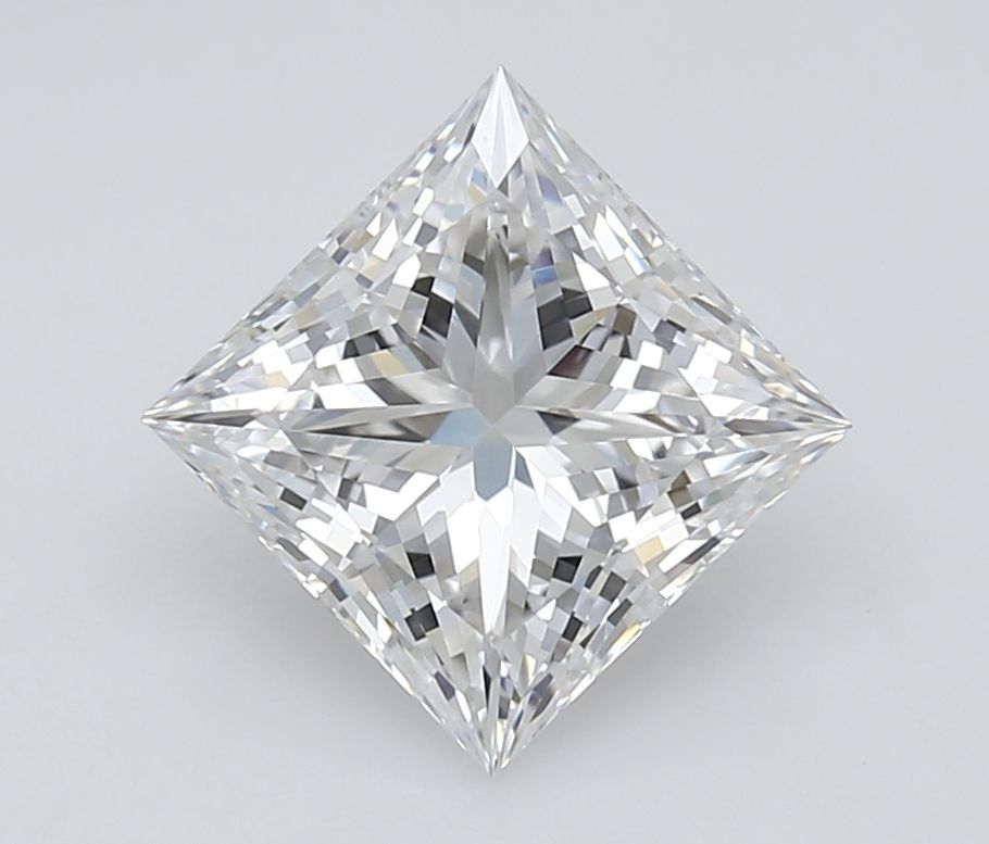 2.57 Carat D Color VVS1 Clarity Princess Cut Lab-Grown Diamond for Engagement Rings & Fine Jewelry
