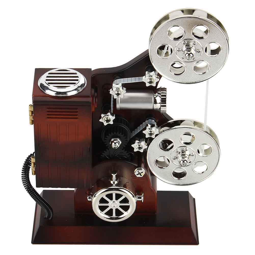 Vintage Film Projector Jewelry Music Box - Handmade Wooden Musical Jewelry Box for Collecting Makeup & Small Treasures | Perfect Gift for Birthdays, Anniversaries & Special Occasions | Home Decor, Dresser Display & Romantic Keepsake Storage