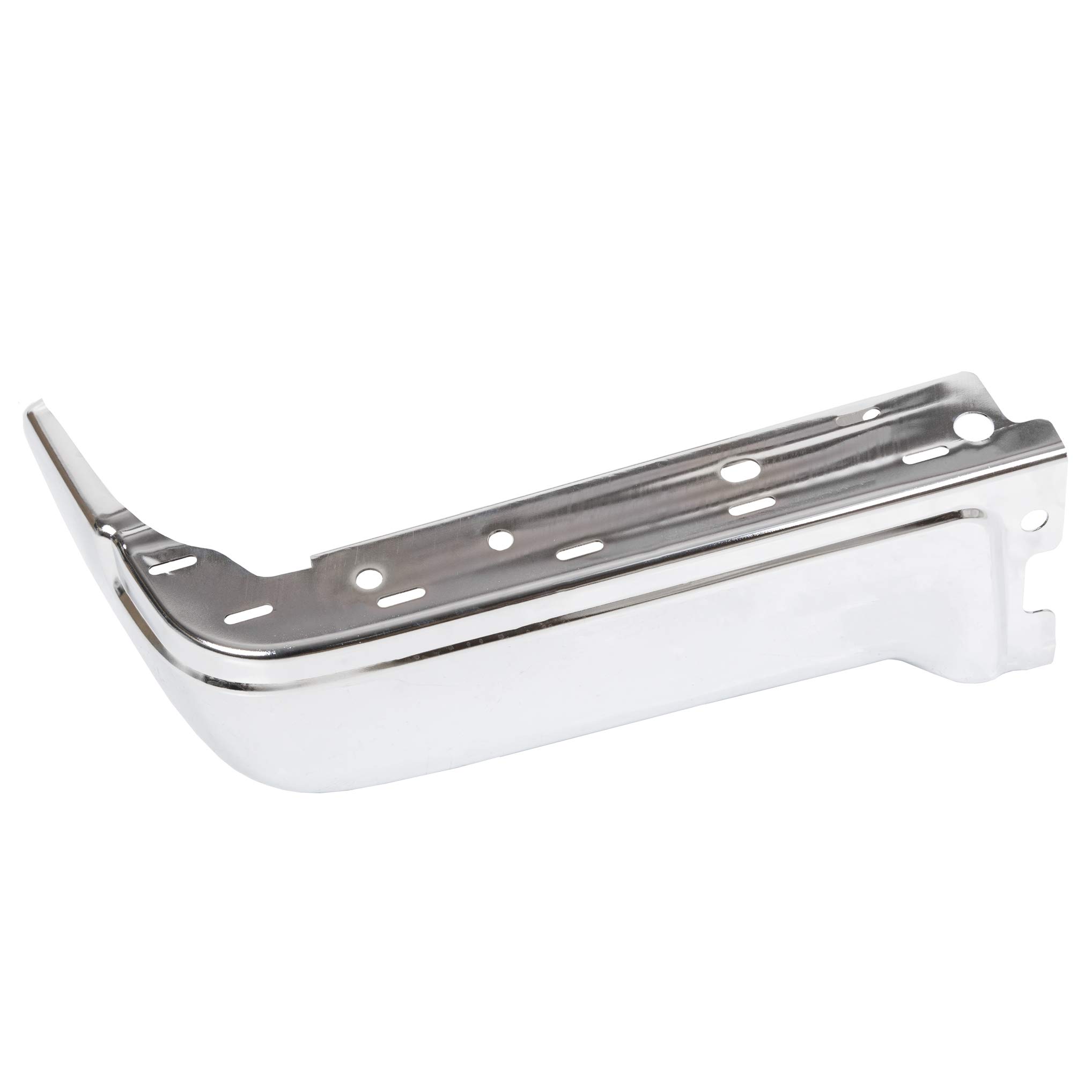 ECOTRIC Rear Step Bumper End Cap Cover for 2009-2014 Ford F150 Styleside (Driver Side, No Sensor Hole, Chrome) - Durable Protection & Enhanced Style for Truck Accessories