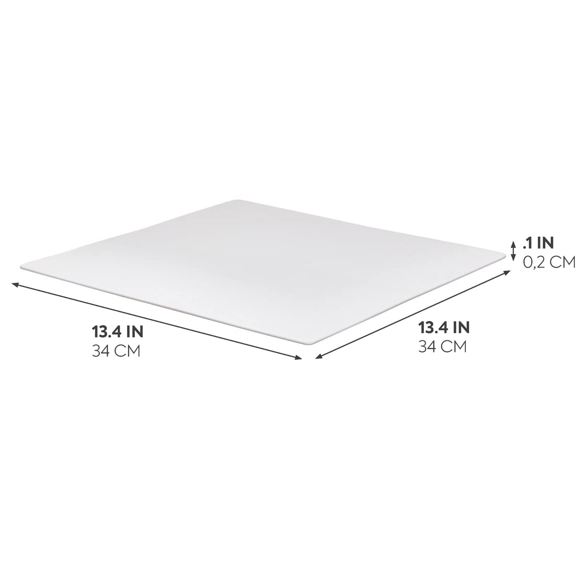iDesign Sarah Tanno Collection Heat-Resistant Silicone Drawer Organizer Mat for Makeup & Cosmetics - White | Perfect for Vanity, Bathroom & Travel Storage Organization