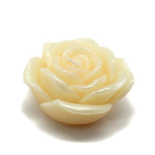 Jeco 3 Inch Ivory Rose Floating Candles - Bulk Pack of 144 Candles for Weddings, Spa, Bath, Pool Decor & Romantic Events