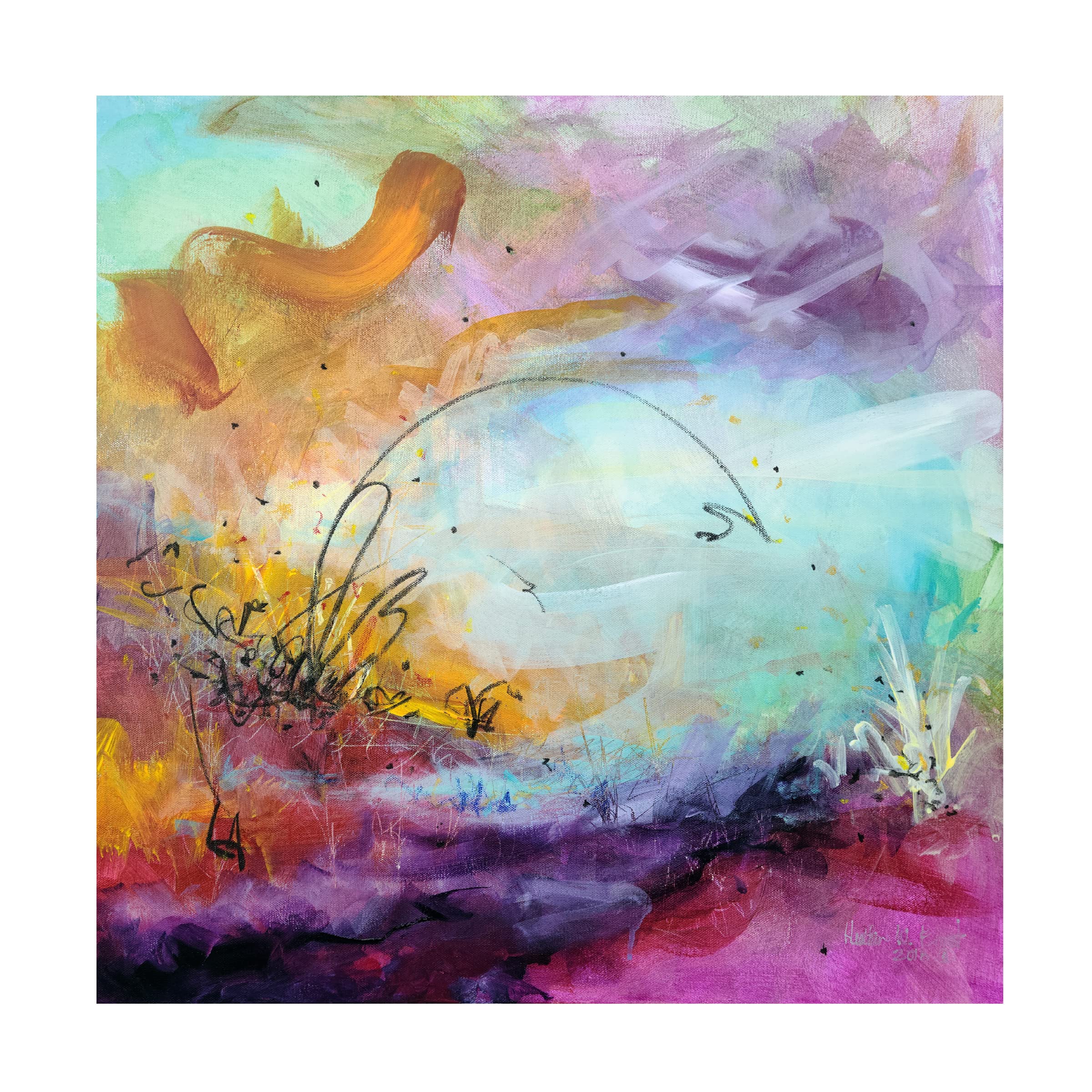 Heather W. Ernst 'Gracious' Canvas Wall Art Print - Modern Home Decor for Living Room, Bedroom & Office