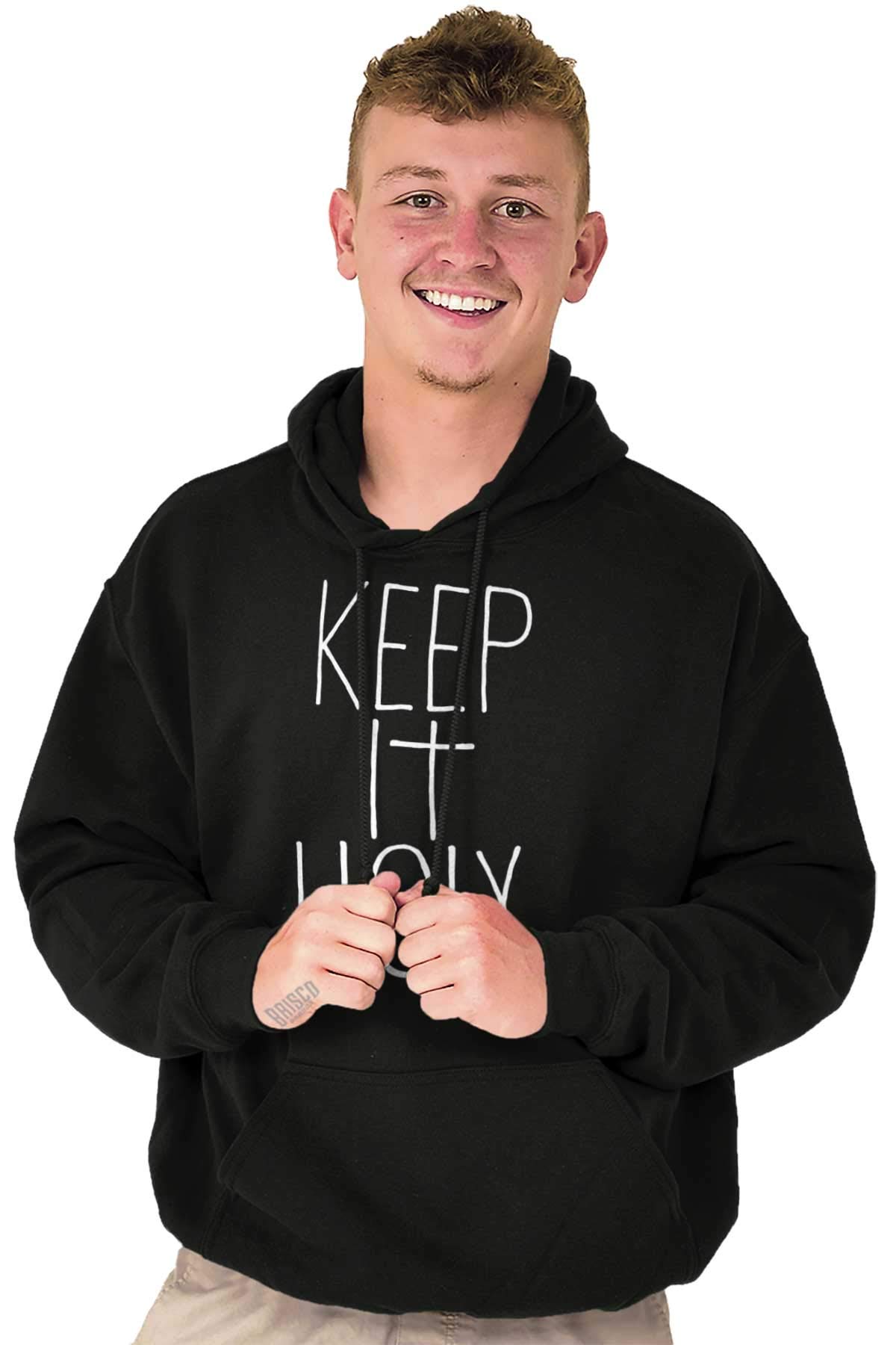 Keep It Holy Christian Faith Cross Hoodie Sweatshirt for Women & Men - Religious Apparel for Church, Bible Study & Everyday Wear