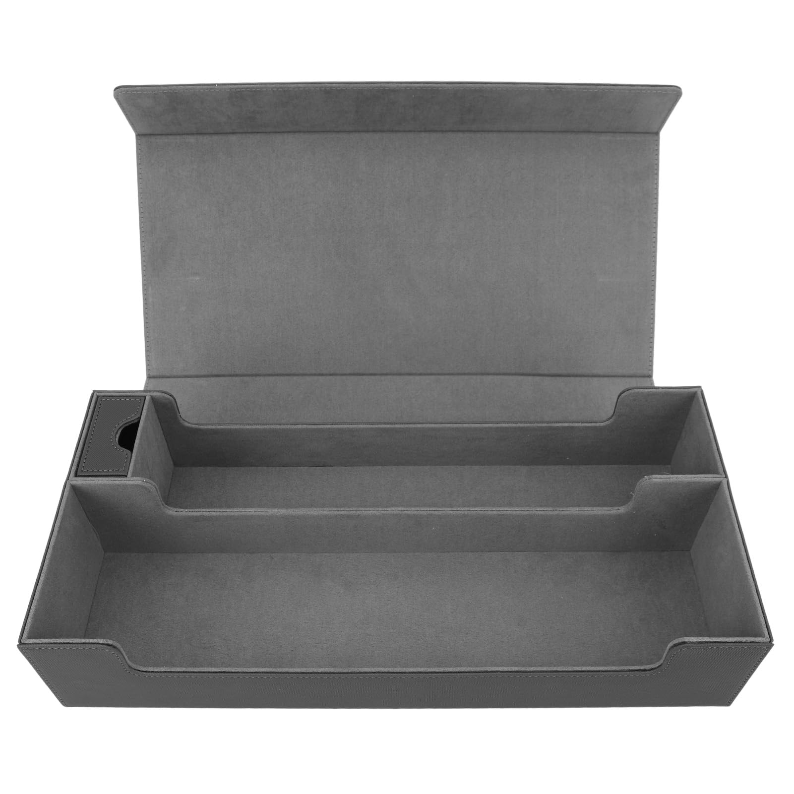 Premium PU Leather Trading Card Storage Box with Magnetic Closure - Holds 100+ Cards, Durable & Stylish Grey Deck Box for MTG, Pokemon, and Yugioh - Perfect for Collectors, Gamers, and Travel Protection