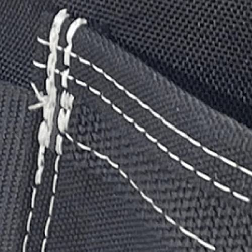 Black W/ White Stitching