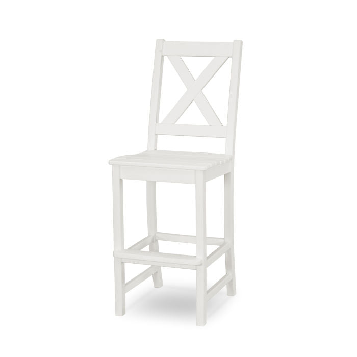 POLYWOOD Braxton Bar Side Chair - Weather-Resistant Outdoor Dining Chair for Patio, Deck, or Poolside - Perfect for Entertaining and Relaxing
