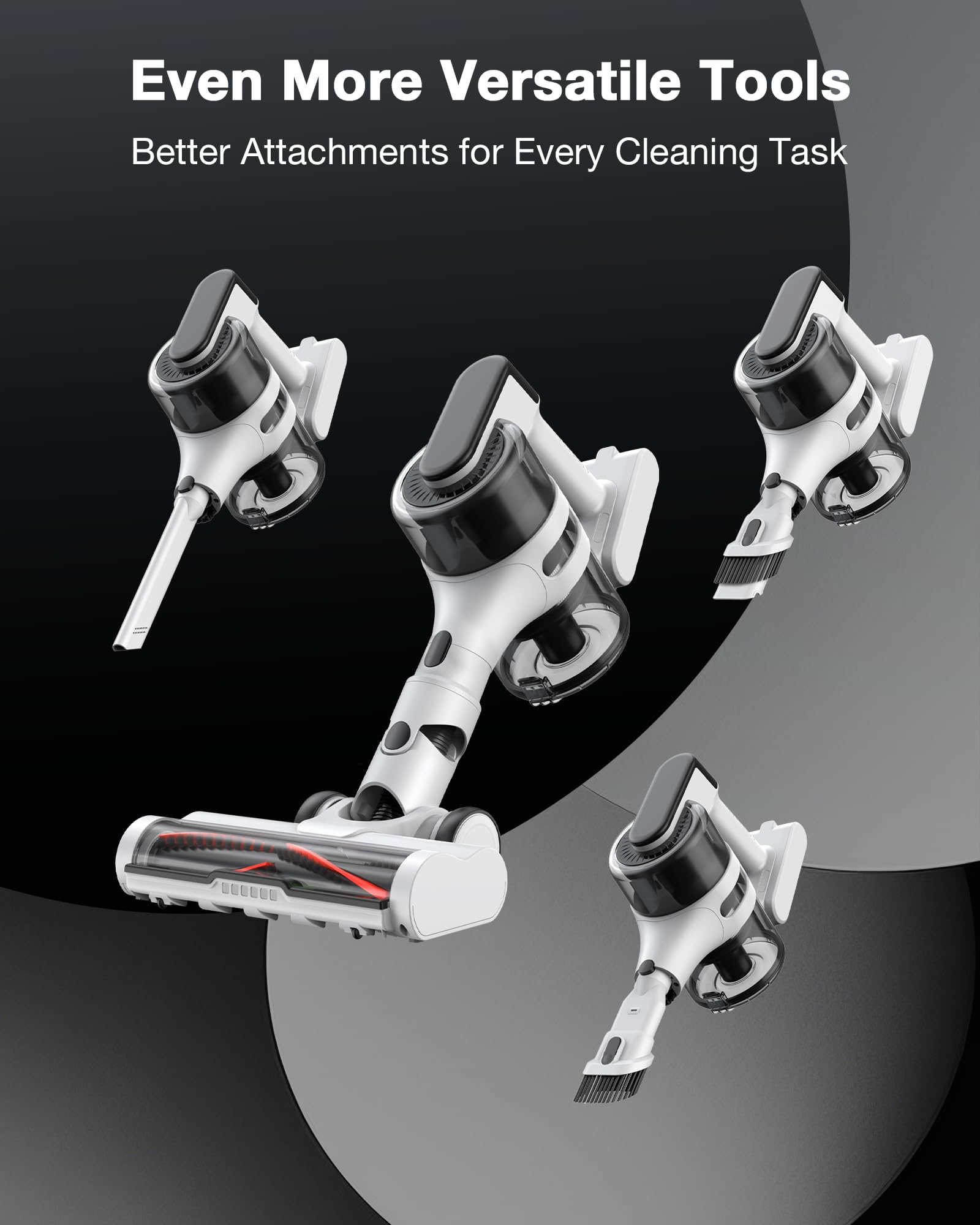 45KPA Cordless Stick Vacuum Cleaner - Rechargeable, Lightweight & Powerful for Carpets, Hardwood Floors & Pet Hair - 9-in-1 Multi-Surface Cleaning with Bendable Wand - Ultra Quiet for Home Use - Perfect for Daily Cleaning, Pet Owners & Allergy Sufferers