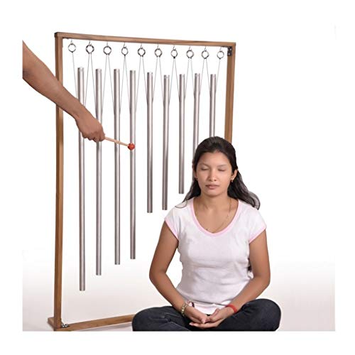 Premium Wooden Pipe Stand Holder for 9 Tuned Sound Healing Pipes - Organize & Display Your Sound Therapy Instruments at Home or Studio