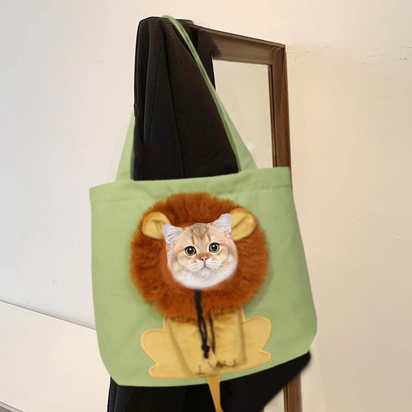 Enakshi Large Green Pet Carrier Travel Bag for Cats & Small Dogs - Durable & Comfortable Animal Transport Carrier for Airplane, Car, Vet Visits & Outdoor Adventures | Pet Supplies | Dog Supplies | Carriers & Totes