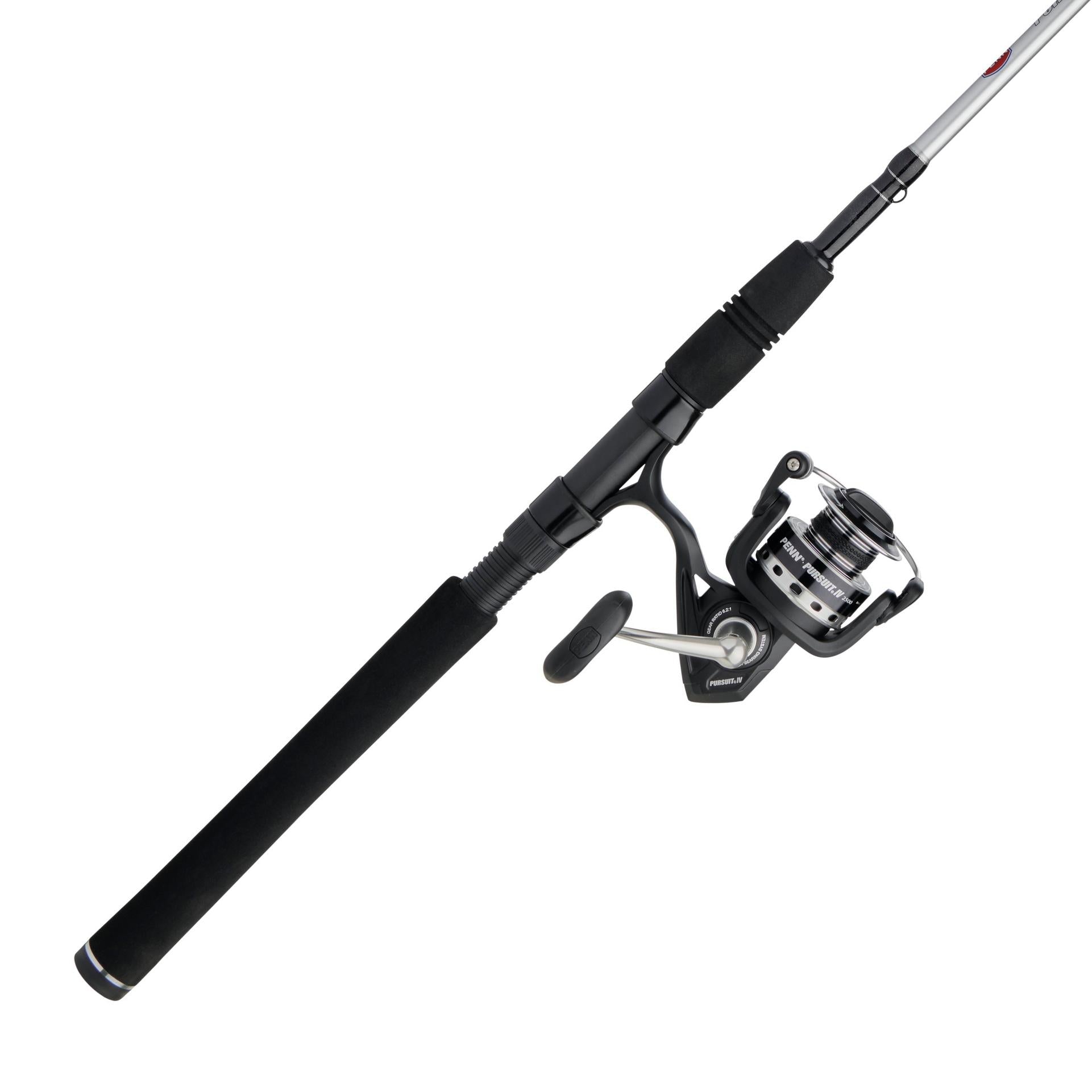 Pursuit® IV Spinning Rod and Reel Combo - Lightweight Fishing Rod with Smooth Reel for Freshwater and Saltwater Fishing - Perfect for Bass, Trout, and Inshore Fishing Trips