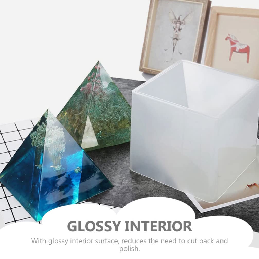 Premium DIY Epoxy Resin Pyramid Silicone Molds Set - Craft Casting Tools for Desktop Decor, Tabletop Ornaments, and Unique Handmade Gifts - Perfect for Home Decoration, DIY Projects, and Creative Art Crafts