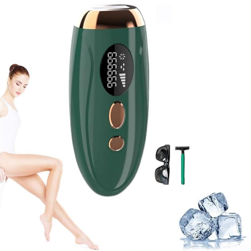 Lucario IPL Laser Hair Removal Device - Permanent Painless Hair Removal for Women & Men, 999,999 Flashes, At-Home Use for Legs, Face, Bikini & Body